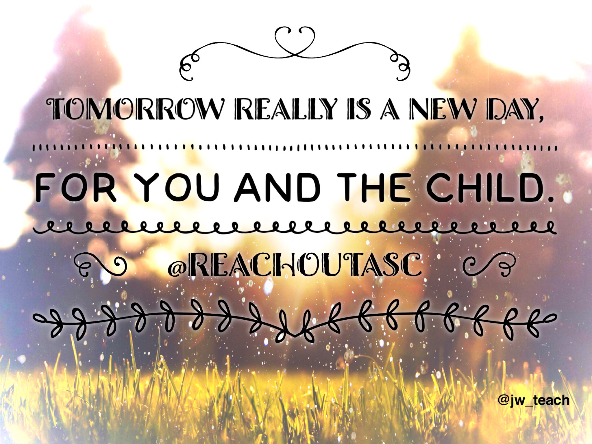 Tomorrow is a new day Lynn McCann Autism quote