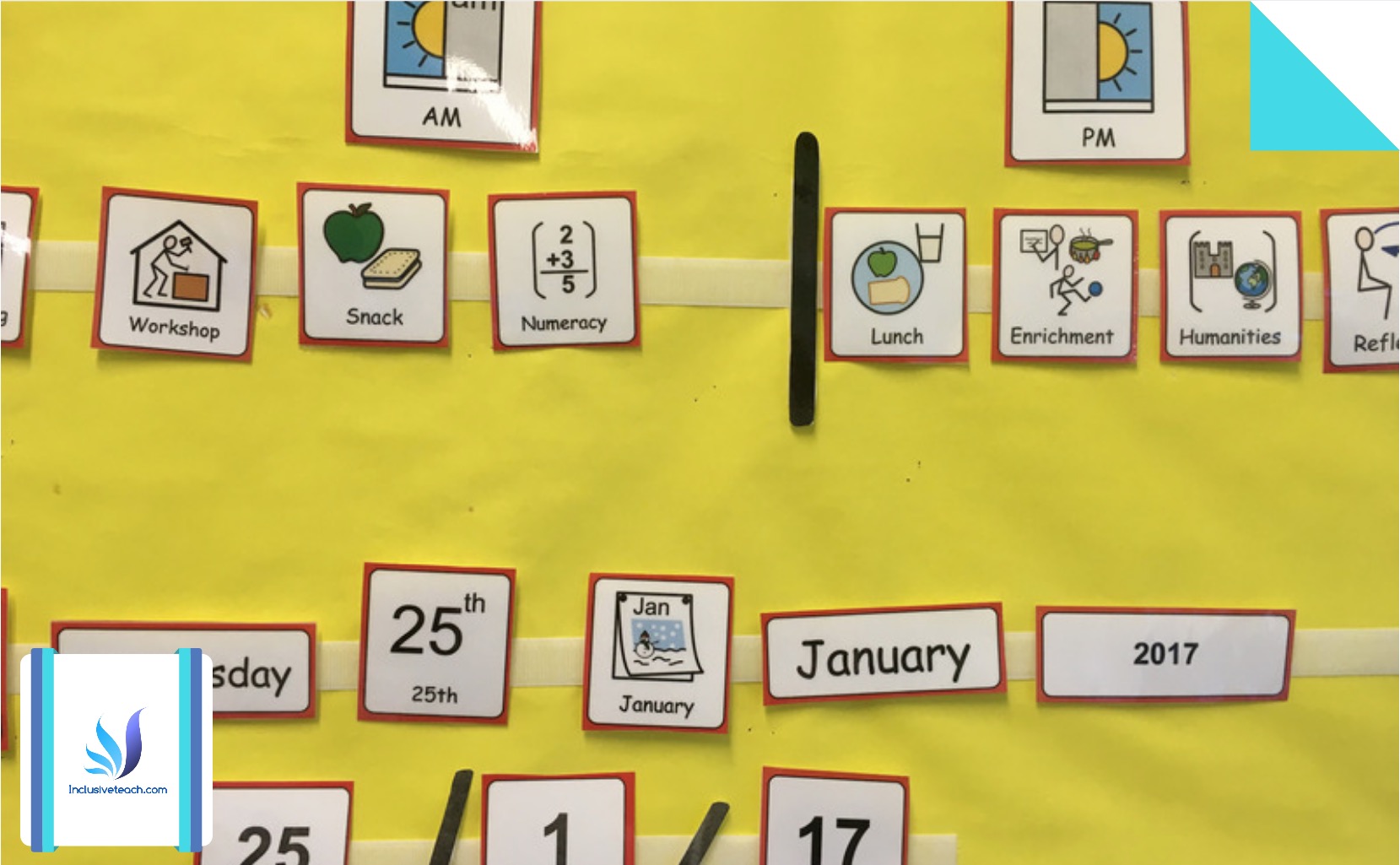 Autism Visual support daily timetable and day date Using Visual supports in the classroom. Autism