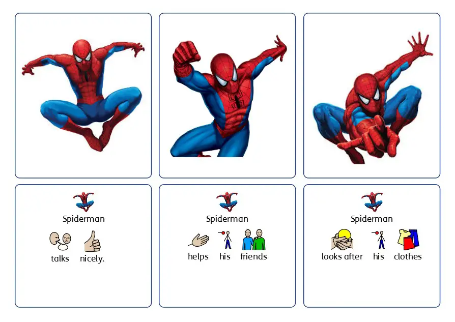 Hero cards social rules spiderman