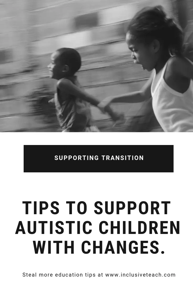 Autism and change pinterest graphic