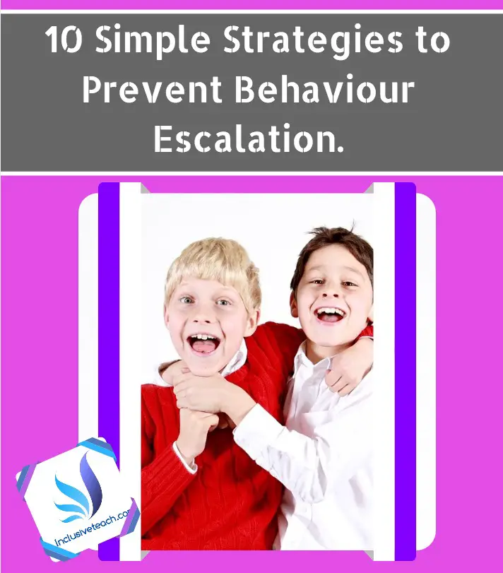 10 Simple Strategies to Prevent Behaviour Escalation.