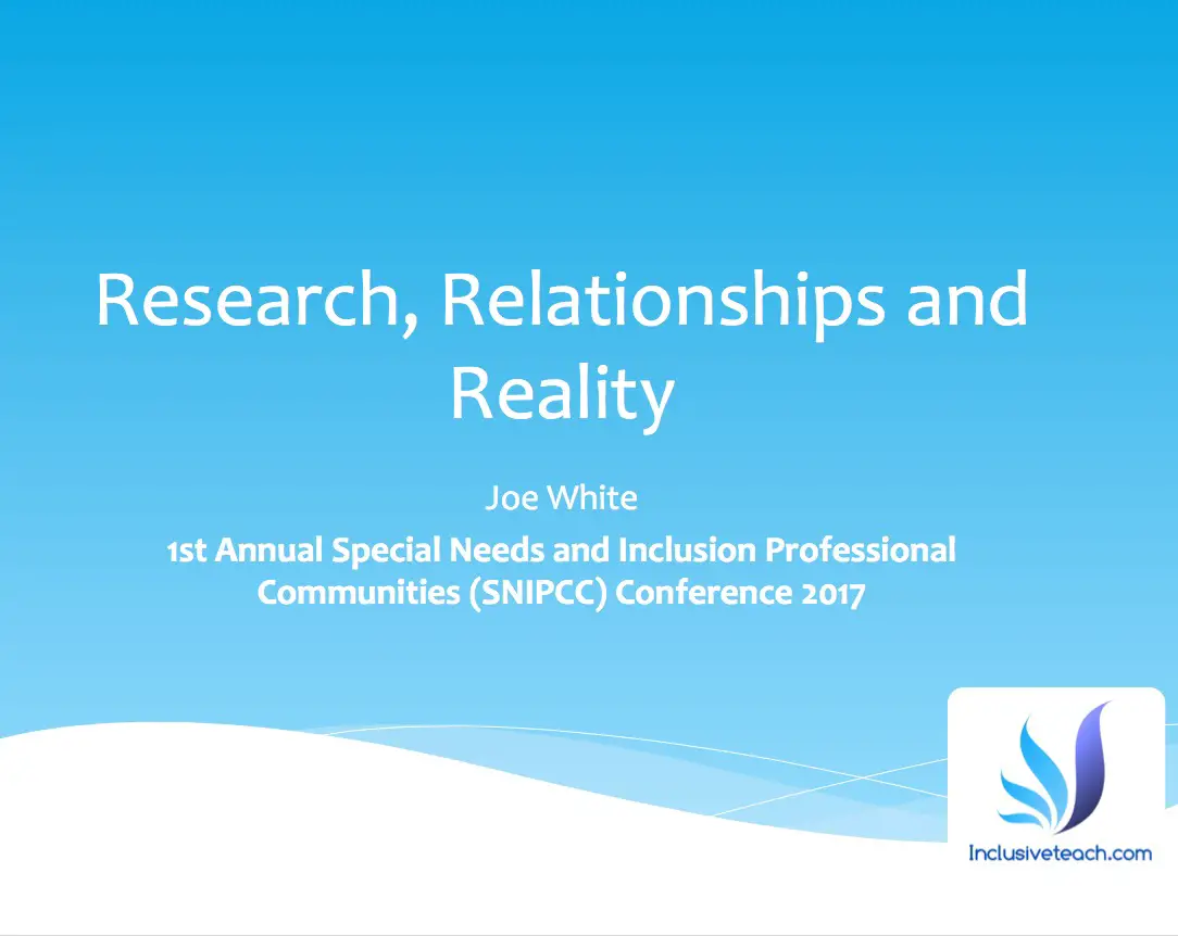Research, Relationships and Reality.