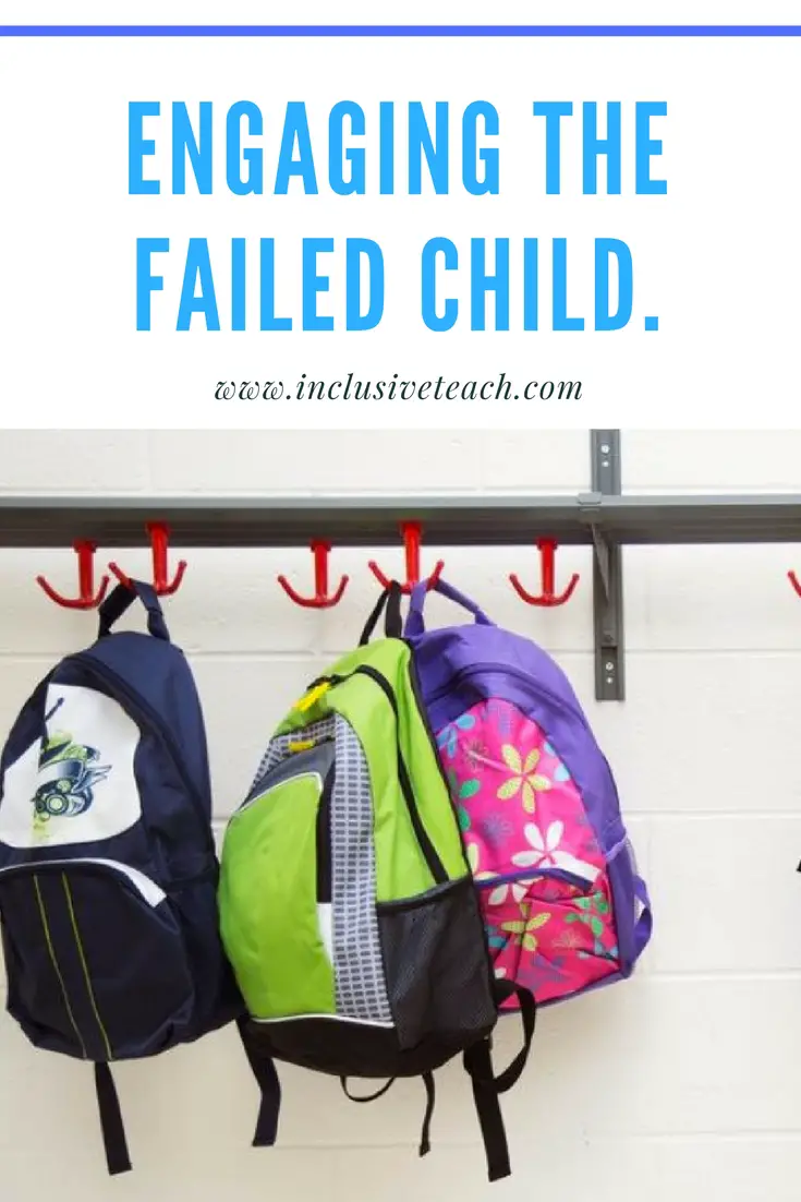 Engaging the failed child blog logo teaching education post