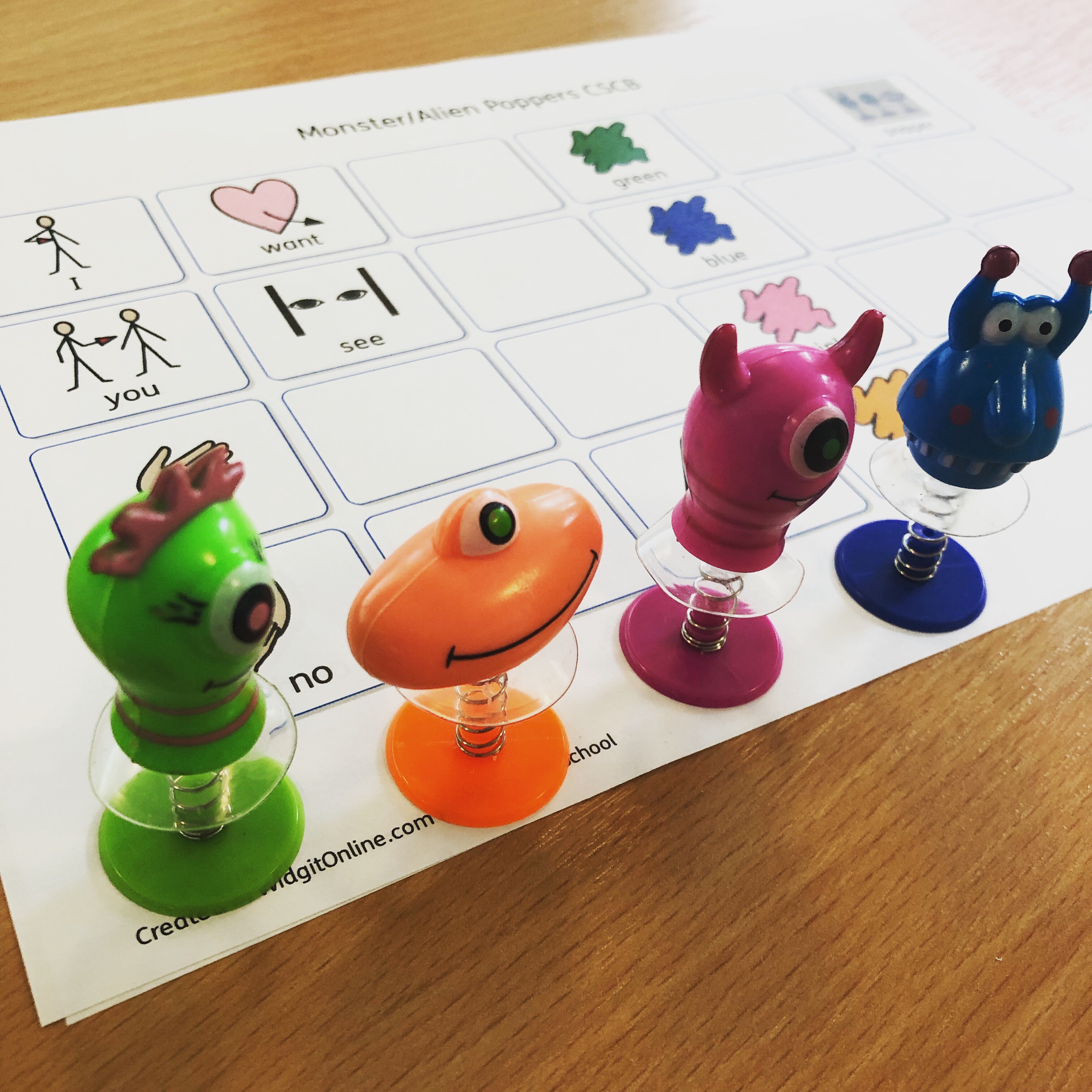 free ALIENS CSCB communication game board