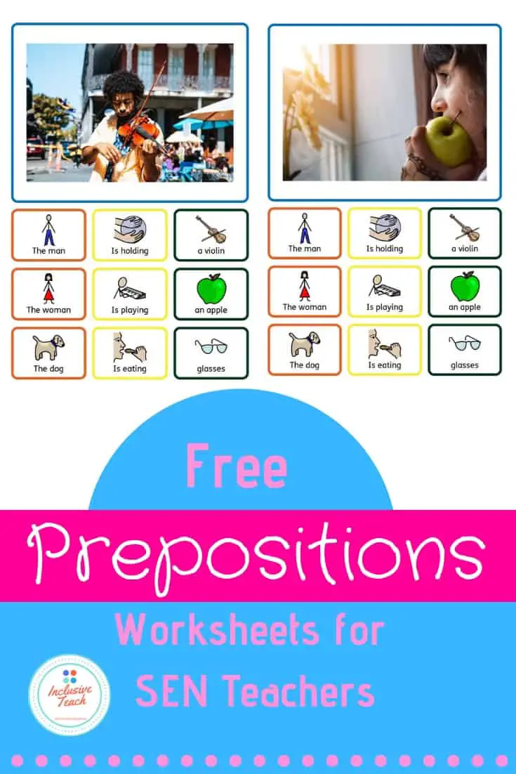 preposition worksheets widgit symbols download Free Printable SEN teaching resources