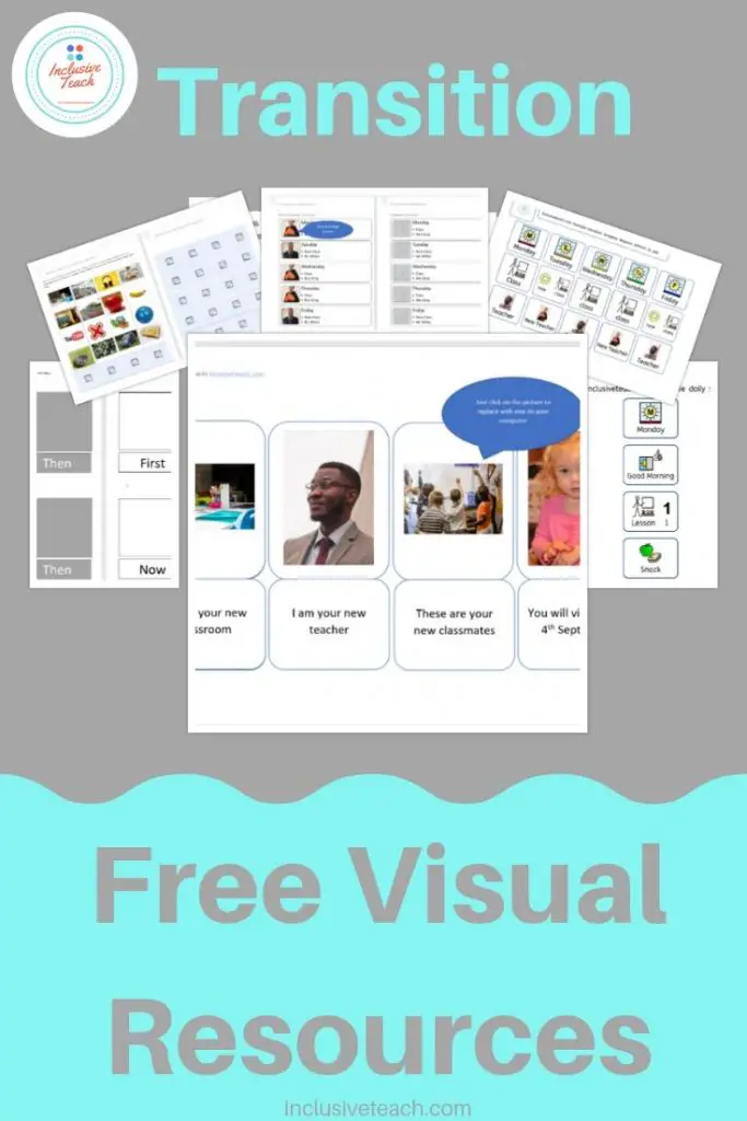 Free visual special education Transition Social Story resources