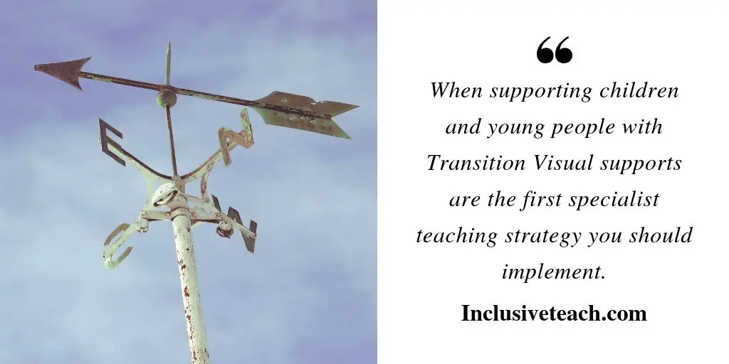 When supporting young people with Visual supports Transition class autism quote