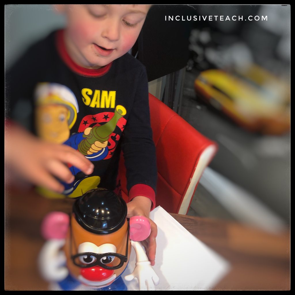 Using mr potato head for speech therapy aac PECS