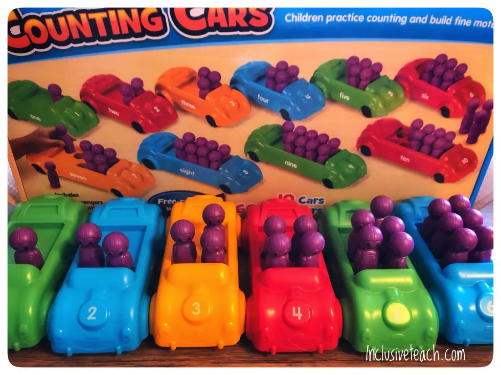 Colourful counting cars maths manipulatives SEN