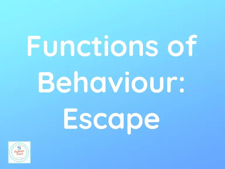 Functions of Behaviour: Fear and Escape