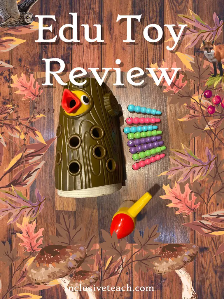 magnetic bird SEN educational toy activities review pinterest image. Autumn scene.