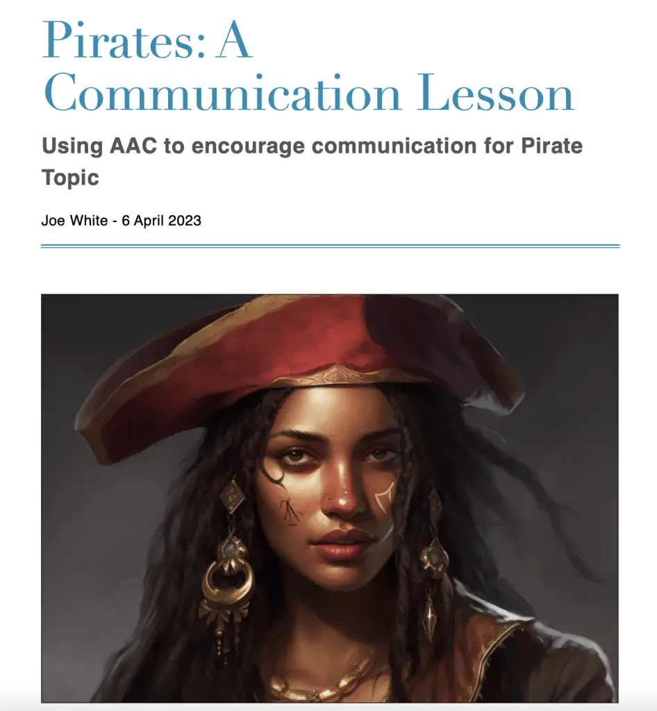 Communication lesson plan - Pirates
