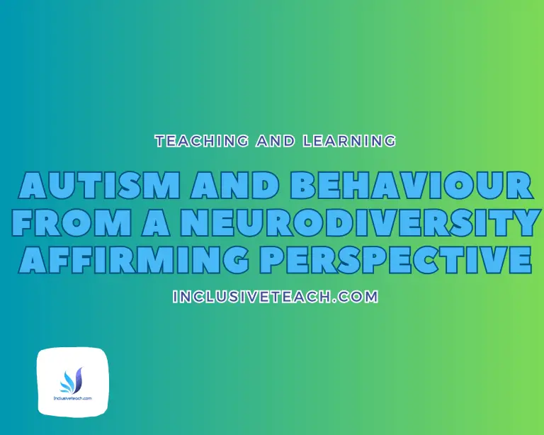 Autism and Behaviour from a Neurodiversity Affirming Perspective