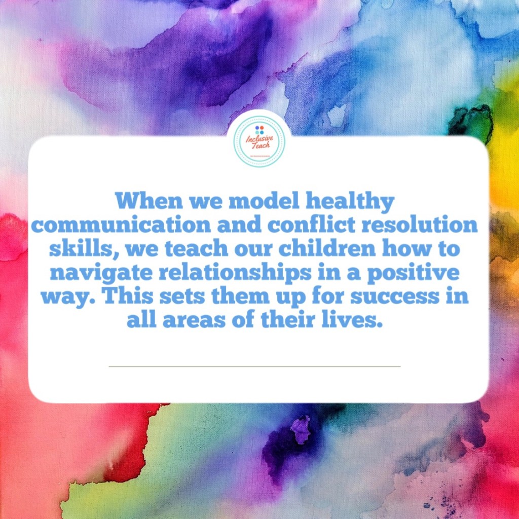 When we model healthy coping mechanisms for stress and frustration, we help our children learn how to regulate their emotions and handle difficult situations in a positive way.