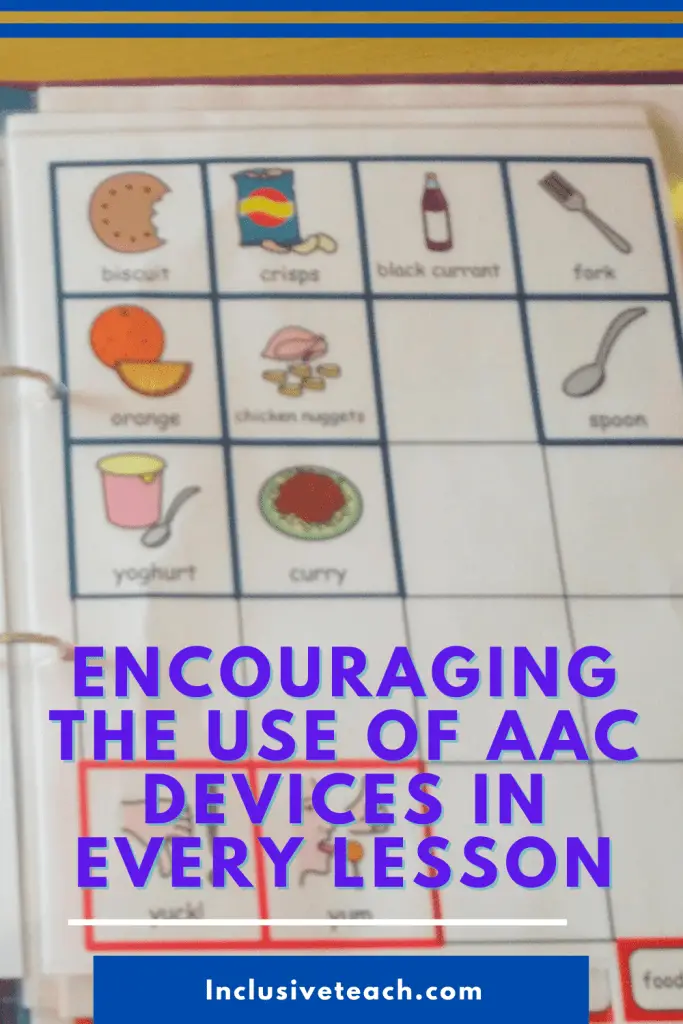 Encouraging the Use of AAC Devices in Every Lesson