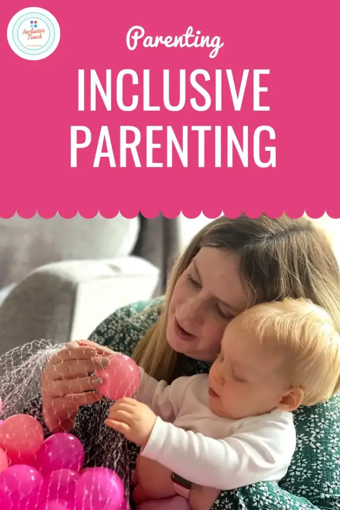 Inclusive Parenting Ideas, articles. Baby and mother vibrant pink neurodiversity