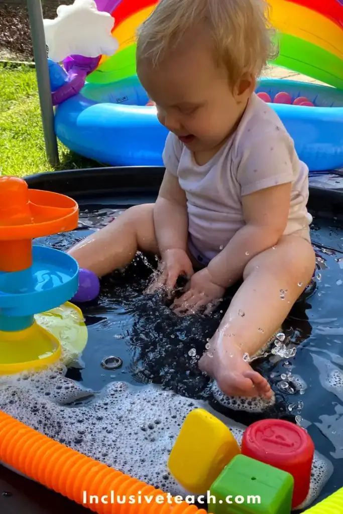 Water play activity 6month baby 