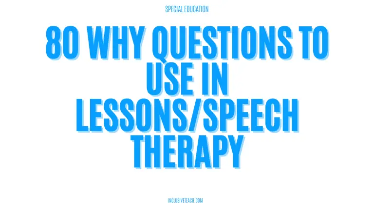 80 Why Questions to Use In Lessons/Speech Therapy