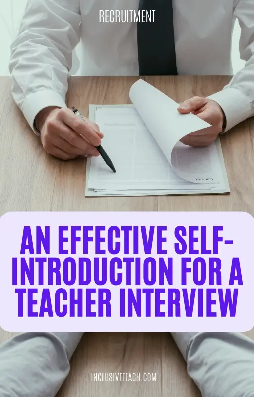 An Effective Self-Introduction for a Teacher Interview