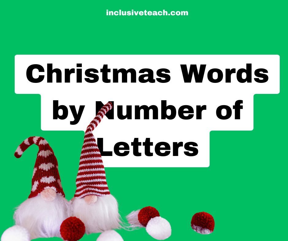 Christmas Words by Number of Letters